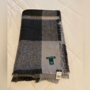 NWT Lauren Ralph Lauren plaid blanket scarf